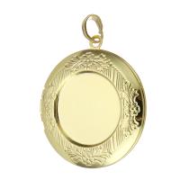 Brass Locket Pendants, gold color plated, fashion jewelry & DIY & with photo locket & for woman, golden Approx 4mm 