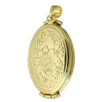 Brass Locket Pendants, gold color plated, fashion jewelry & DIY & with photo locket & for woman, golden Approx 5mm 