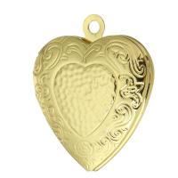 Brass Locket Pendants, Heart, gold color plated, fashion jewelry & DIY & with photo locket & for woman, golden Approx 1.5mm 