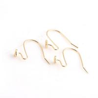 Brass Stud Earring, Heart, for woman, golden 