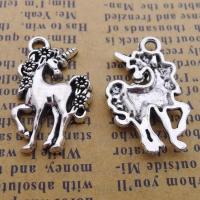Zinc Alloy Animal Pendants, Unicorn, silver color plated, fashion jewelry, silver color 