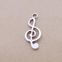 Zinc Alloy Pendant, Music Note, silver color plated, fashion jewelry, silver color 