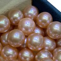 Natural Freshwater Pearl Loose Beads, Round, DIY, pink, 10-11mm 