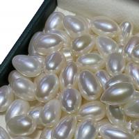 Natural Freshwater Pearl Loose Beads, Teardrop, DIY, white, 8-9mm 