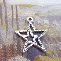 Zinc Alloy Star Pendant, silver color plated, fashion jewelry, silver color 