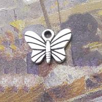 Zinc Alloy Animal Pendants, Butterfly, silver color plated, fashion jewelry, silver color 