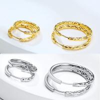 Titanium Steel Hoop Earring, Vacuum Ion Plating, fashion jewelry & for woman 21mm*2.5mm,30mm*2.4mm 
