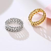 Titanium Steel Finger Ring, Vacuum Ion Plating, fashion jewelry & for woman 6mm 