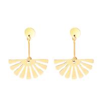 Stainless Steel Drop Earring, 316 Stainless Steel, Vacuum Plating, fashion jewelry & for woman, gold 