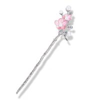 Hair Stick, Zinc Alloy, with Freshwater Pearl, Plum Blossom, anoint, for woman 156mm 