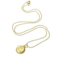 Ожерелье ручной латунные, Латунь, Бутылка заставка, плакирован золотом, с письмо узором & Женский длина:Приблизительно 17.5 дюймовый, продается PC