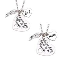 Zinc Alloy Necklace, with 1.97inch extender chain, Heart, fashion jewelry & Unisex Approx 17.72 Inch 