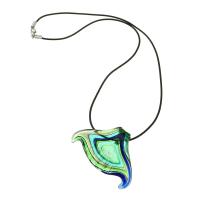 Murano Schmuck Halskette, Lampwork, mit Wachsschnur, Modeschmuck & für Frau, Zufällige Farbe, 56x38x5mm, Länge:18.5 ZollInch, verkauft von PC