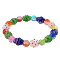 Bracelets Murano, chalumeau, avec cristal, bijoux de mode & pour femme, multicolore pouce, Vendu par brin