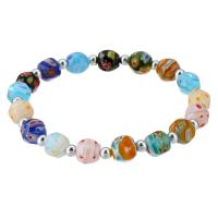 Lampwork Bracelets, with Zinc Alloy, fashion jewelry & for woman, multi-colored Inch 
