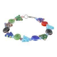 Bracelets Murano, chalumeau, avec Oeil de chat, bijoux de mode & pour femme, multicolore .5 pouce, Vendu par brin