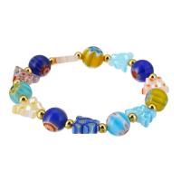Bracelets Murano, chalumeau, avec alliage de zinc, bijoux de mode & pour femme, multicolore pouce, Vendu par brin