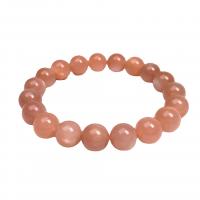 Moonstone Bracelet, Round, polished & for woman cm 
