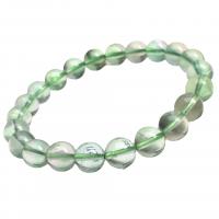 Зеленый флюорит браслет, Круглая, разный размер для выбора & Женский, Много цветов для выбора, длина:18 см, продается Strand
