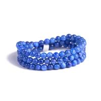 Kyanite Bracelet, Round, Unisex blue cm 
