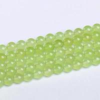 Green Calcedony Beads, Round, DIY green Inch 
