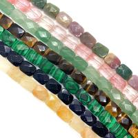 Mixed Gemstone Beads, Natural Stone, Rectangle, DIY & faceted Approx 14.96 Inch 