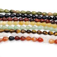 Gemischte Edelstein Perlen, Naturstein, Tropfen, DIY & verschiedenen Materialien für die Wahl, keine, 6x9mm, ca. 44PCs/Strang, verkauft von Strang