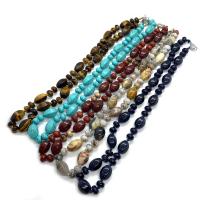 Драгоценный камень Ожерелья, Природный камень, различные материалы для выбора & Мужская, Много цветов для выбора длина:Приблизительно 14.96 дюймовый, продается PC