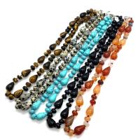 Драгоценный камень Ожерелья, Природный камень, Каплевидная форма, различные материалы для выбора & Мужская, Много цветов для выбора длина:Приблизительно 14.96 дюймовый, продается PC