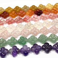 Mixed Gemstone Beads, Natural Stone, Four Leaf Clover, DIY 14mm, Approx 