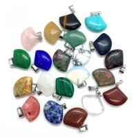 Gemstone ювелирные изделия Кулон, Природный камень, Веер, различные материалы для выбора & Мужская, Много цветов для выбора продается PC