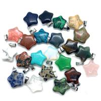 Gemstone ювелирные изделия Кулон, Природный камень, Звезда, различные материалы для выбора & Мужская, Много цветов для выбора продается PC