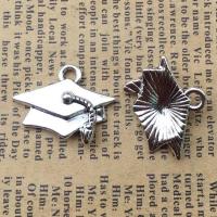 Zinc Alloy Jewelry Pendants, doctorial hat, silver color plated, fashion jewelry, silver color 