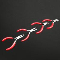 Pliers, Carbon Steel, 4 pieces, red, 73mm 