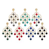Gemstone Drop Earring, Zinc Alloy, with Natural Stone, fashion jewelry & for woman 