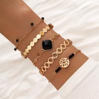 Zinc Alloy Bracelet Set, with Resin Rhinestone, 5 pieces & for woman 