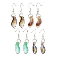 Lampwork Drop Earring, with Zinc Alloy, random style & fashion jewelry & for woman, Random Color, 44mm 