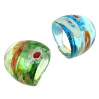 Goldsand Lampwork Finger Ring, random style & fashion jewelry & for woman, Random Color, 24mm, US Ring .5 