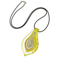 Lampwork Jewelry Necklace, with Wax Cord, random style & fashion jewelry & for woman, Random Color Inch 