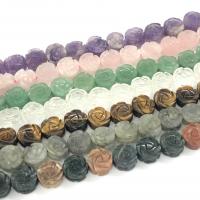 Mixed Gemstone Beads, Agate, petals, polished, DIY & double-sided Approx 15 Inch 