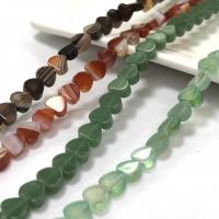 Mixed Gemstone Beads, Natural Stone, Heart, polished, DIY 6mm Approx 13.5 Inch 