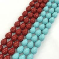 Synthetische Türkis Perlen, poliert, DIY & verschiedene Stile für Wahl, keine, 12x15mm, Länge:ca. 15 ZollInch, verkauft von Strang