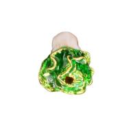 Enamel Zinc Alloy Beads, Cabbage, gold color plated, DIY, green Approx 