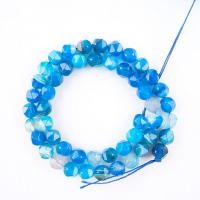 Agate Beads, Round, polished, Star Cut Faceted & DIY 8mm .96 Inch 