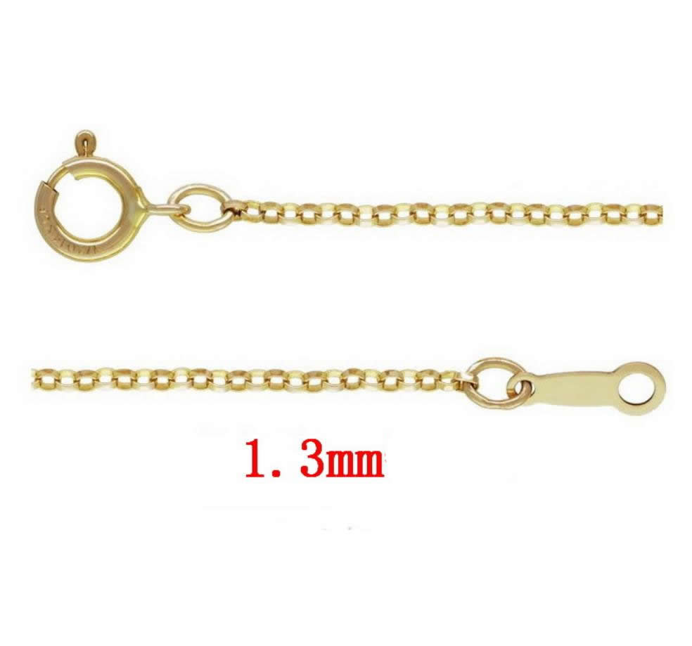 Gold Filled Necklace Chain, 14K gold-filled & different length for choice & rolo chain, 1.1mm, Sold By Strand
