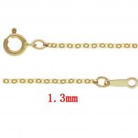 Doublé or collier de chaîne, 14K rempli & longueur différente pour le choix & chaîne Rolo, 1.1mm, Vendu par brin