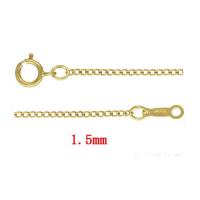 gold-gefüllt Halskette Gliederkette, 14K gefüllt & unterschiedliche Länge der Wahl & Twist oval, 1.5mm, verkauft von Strang