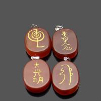 Red Agate Pendants, Oval, DIY 