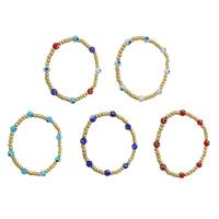 Bracelets en laiton, avec plastique, Placage de couleur d'or, pour femme, plus de couleurs à choisir Environ 7 pouce, Vendu par PC