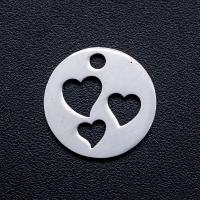 Stainless Steel Heart Pendants, 201 Stainless Steel, Vacuum Ion Plating, fashion jewelry & DIY & Unisex  original color 